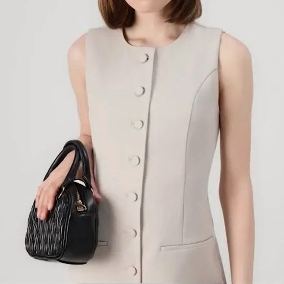 NEW Abercrombie & Fitch Mara high-neck vest dress - Picture 5 of 8